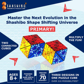Shashibo Squared Box with 72 magnets, arranging endless shapes for creative play.