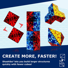 Shashibo Squared Box compact size, fits in hand for on-the-go focus.