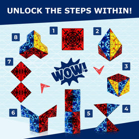 Shashibo Squared Box with QR instructions, quick tips to master shapes.