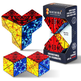 Shashibo Squared Box magnetic puzzle cube in action, a portable fidget for focus.