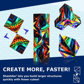 Shashibo Squared includes instructions and QR tutorials for quick learning.
