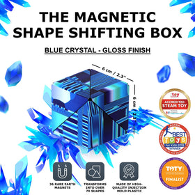 Shashibo transforming cube in action showing 100+ shapes for creative problem solving.