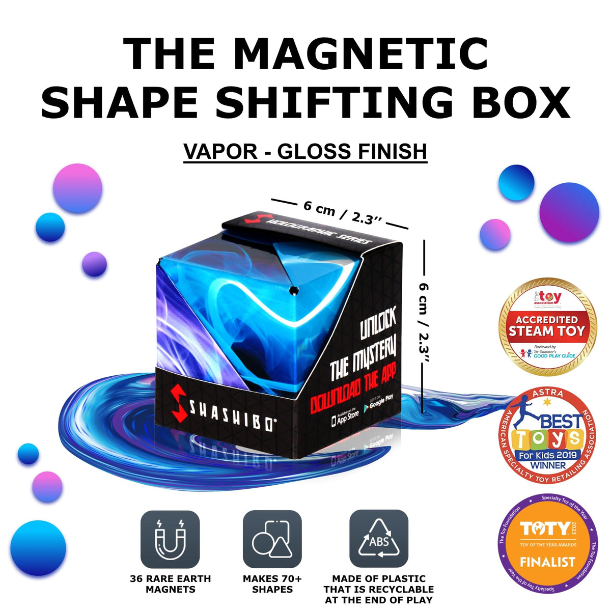 Shashibo ultra strong magnets enable satisfying magnetic assembly and larger structures.