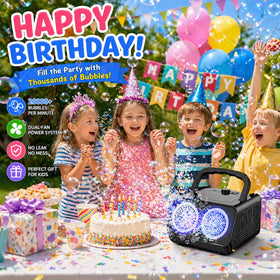 SHCKE 26 rotating wands create 20,000+ bubbles per minute for lively parties