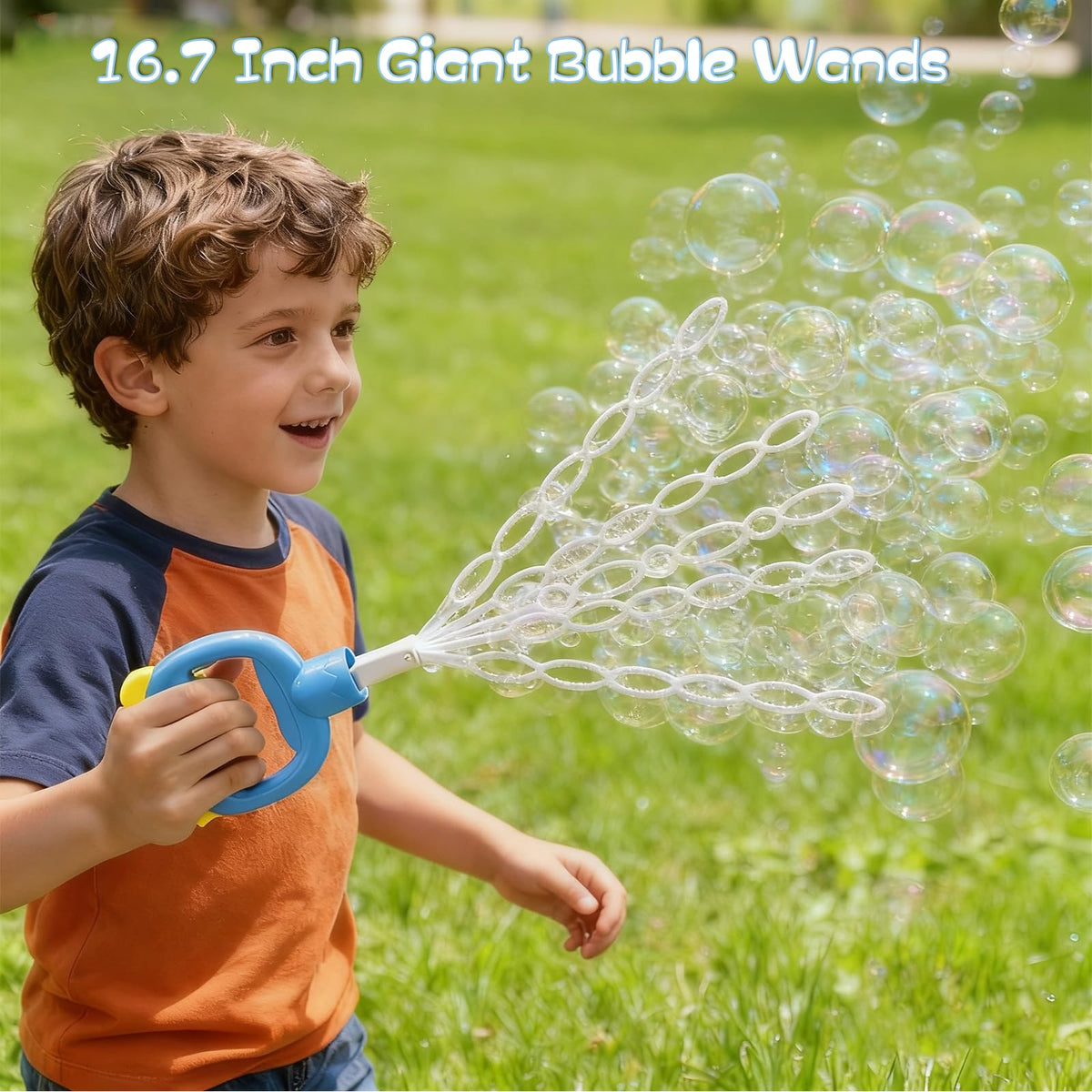 SHCKE wand features 30 bubble rings for quick bubble formation.