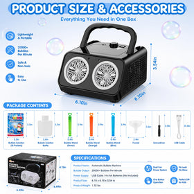 SHCKE four AA battery power mode for portable bubble action