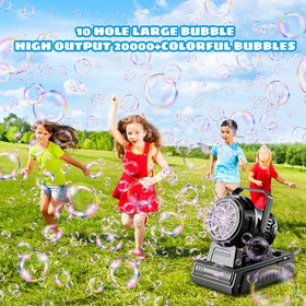 SHCKE bubble machine with built-in handle for easy transport to celebrations