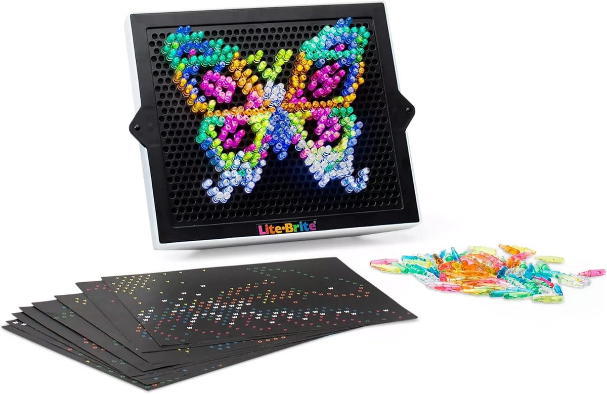 SHEFIZ Lite Brite art guide with step-by-step inspiration