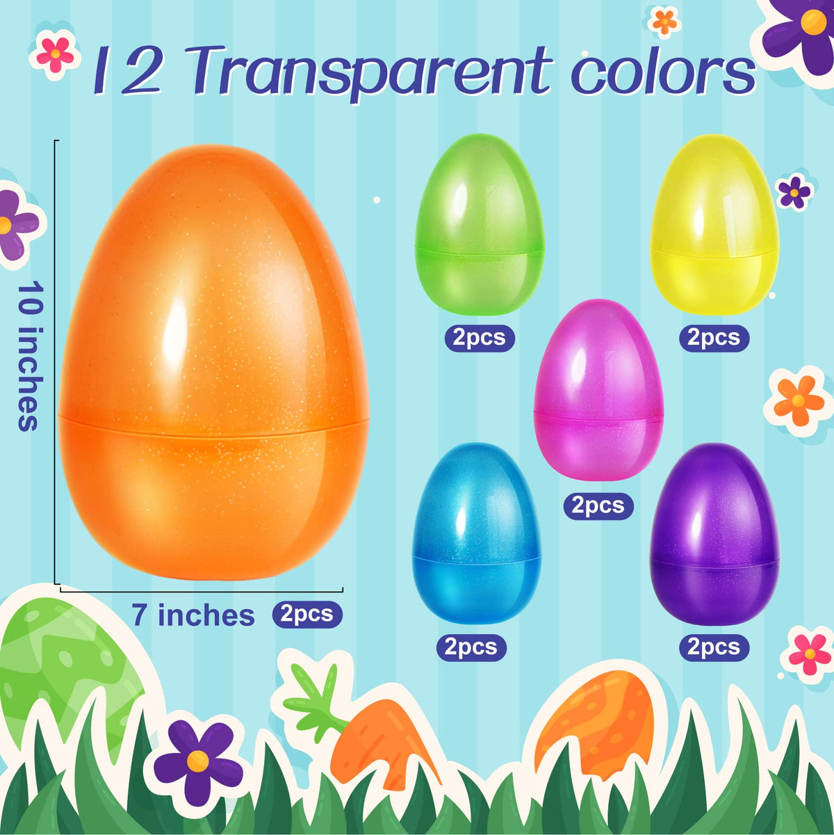 Shemira yellow jumbo Easter egg, fillable and sturdy for party celebrations.