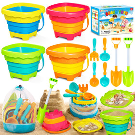 Shemira 15-piece collapsible beach toys set ready for packing and play