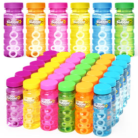 Shemira 36 pack bubble bottles with wand for outdoor play and party favors