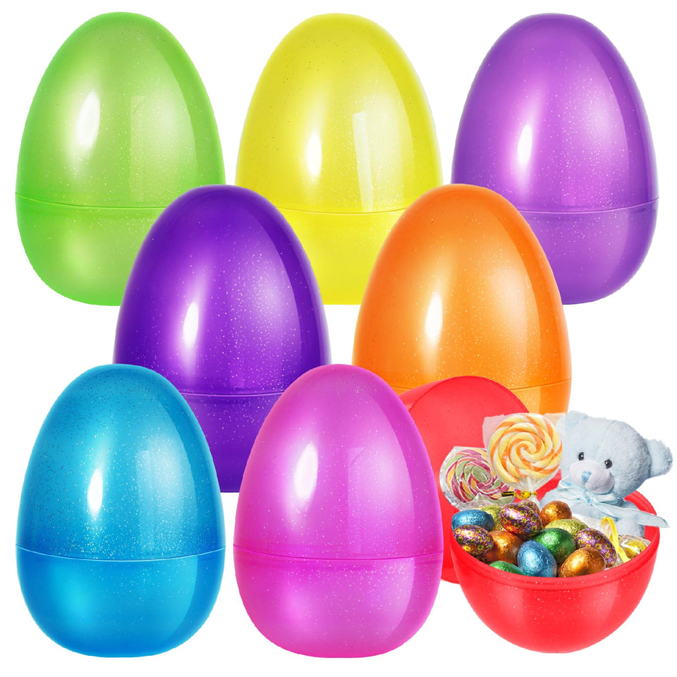 Shemira 8-pcs 10in jumbo Easter eggs pack for Easter hunts