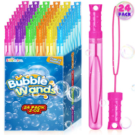 Shemira bubble wands in neon six colors ideal for party favors and outdoor fun.