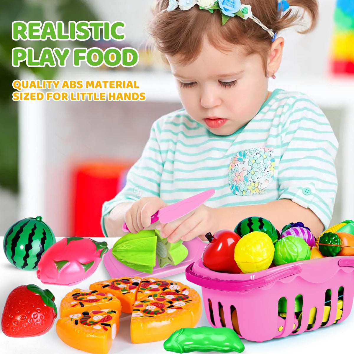 Shemira cutting boards and knives for safe pretend cooking