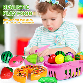 Shemira cutting boards and knives for safe pretend cooking