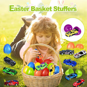 Shemira Easter egg purple car: smooth pull-back racing action