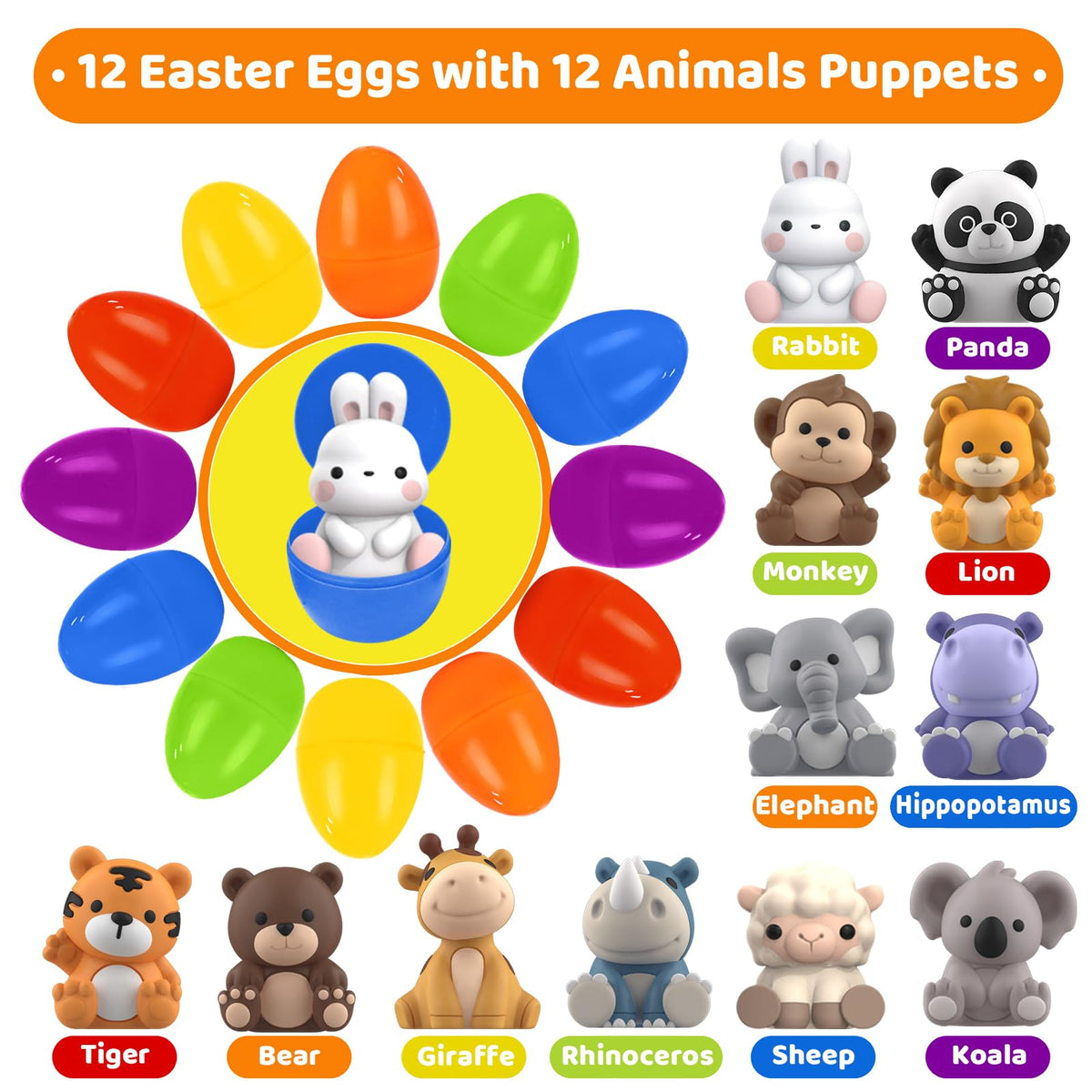 Shemira eggs with finger puppets inside for imaginative play.