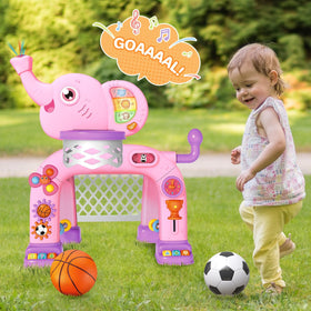 Shemira elephant musical toy pink is a charming gift for 1–4 year olds.