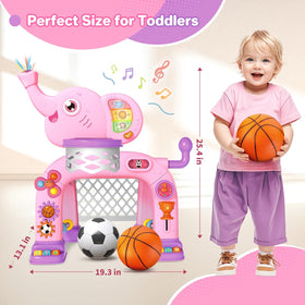 Shemira Elephant soccer goal pink promotes coordination during indoor and outdoor games.