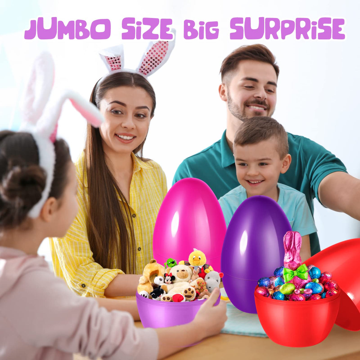Shemira giant eggs perfect for Easter egg hunt activities