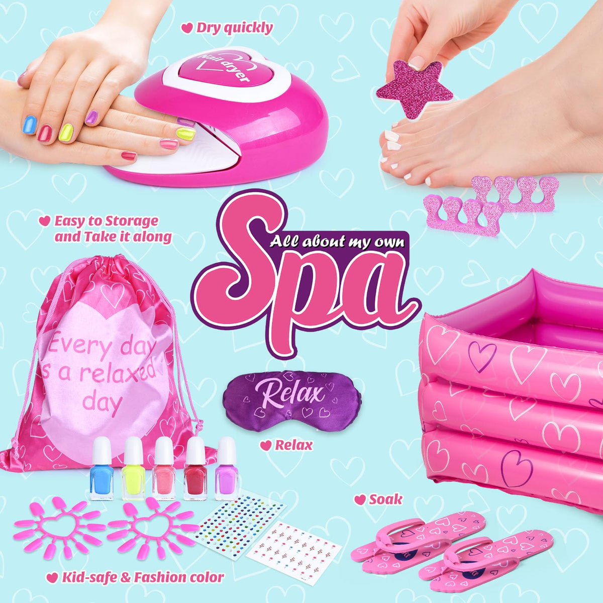 Shemira Gift Set polish studio scene with five vibrant colors for nail art.