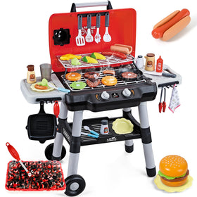 Shemira two-tier grill playset for spacious pretend cooking outdoors.