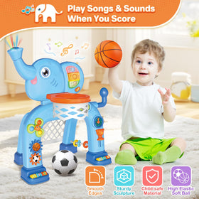 Shemira light and music buttons add colorful feedback during playtime.