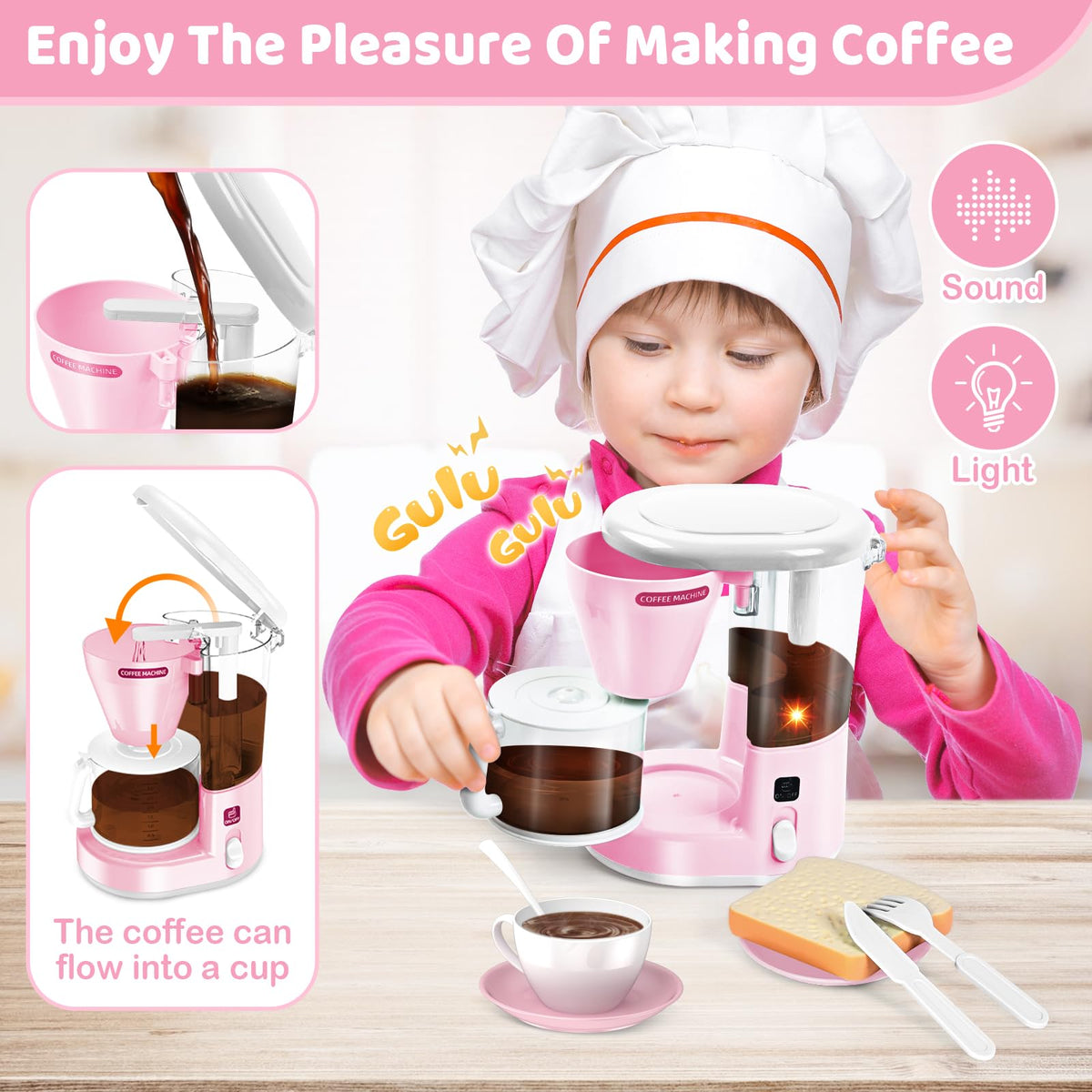 Shemira play kitchen dishes set with cups and plates for meals