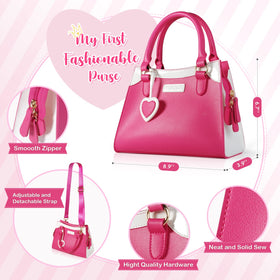 Shemira Play Purse pink side view with spacious interior