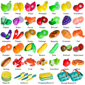 Shemira pretend fruit and vegetables collection supports imaginative play.