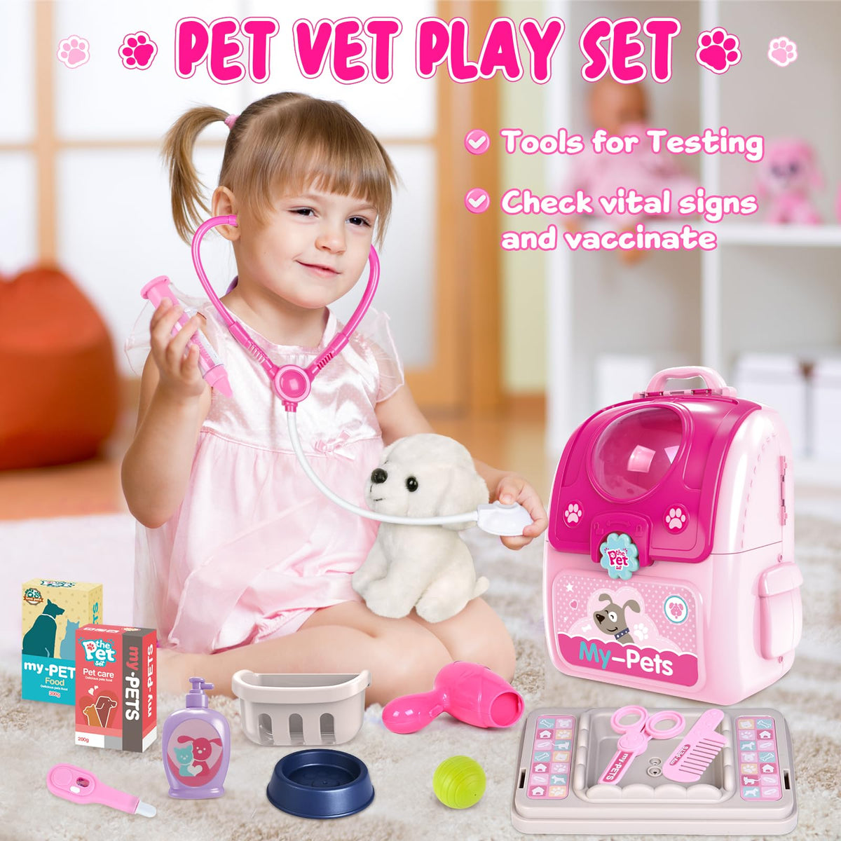 Shemira stethoscope and thermometer for realistic role play