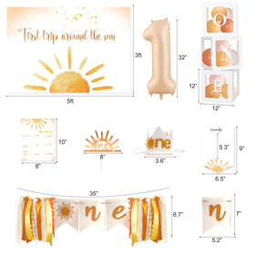 Shempeium sun shape confetti decor adds festive sparkle to party tables.