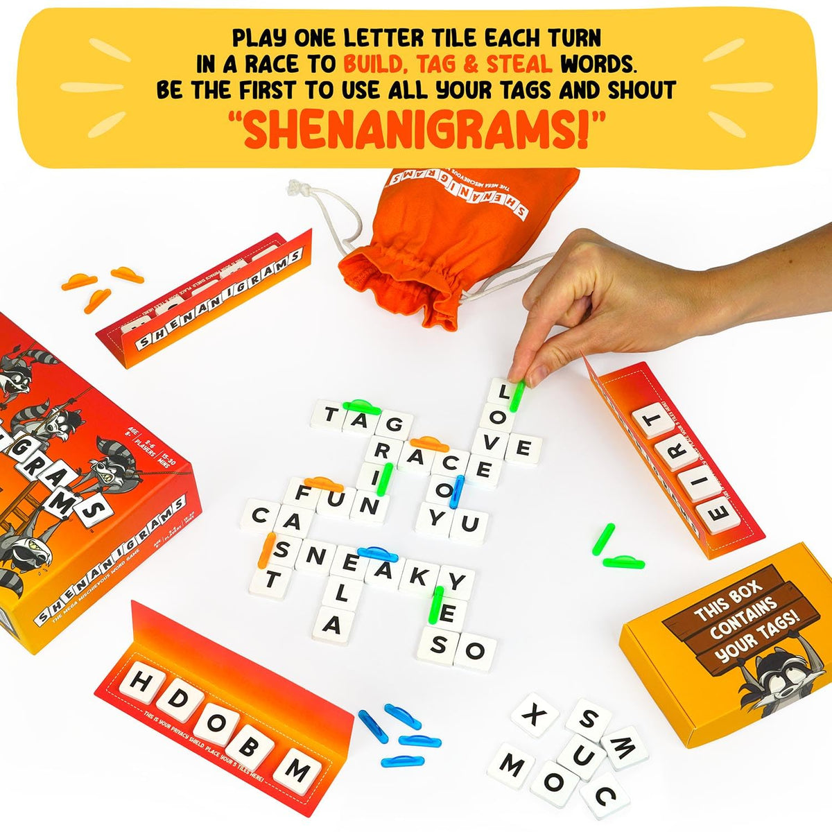 Shenanigrams family-game-night invites players of all ages to join.