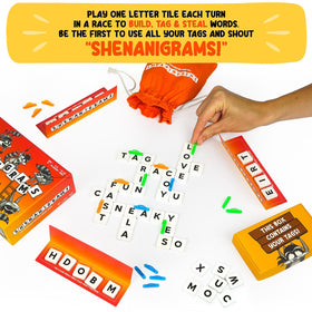 Shenanigrams family-game-night invites players of all ages to join.