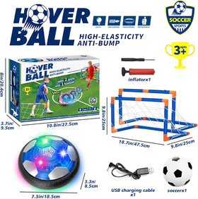 SHENSE Hover Soccer Ball Set rechargeable motor supports smooth indoor gliding.