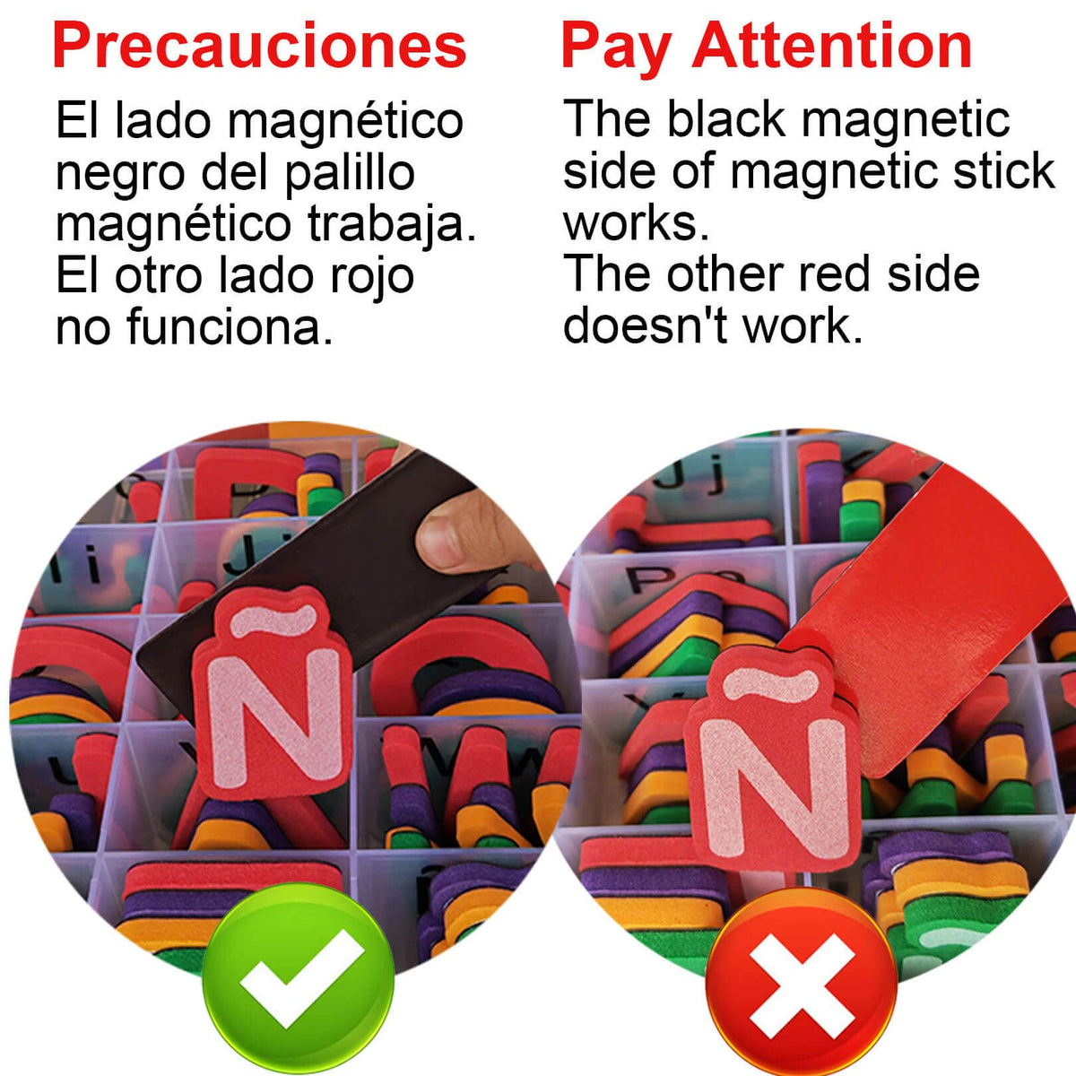 ShenVenga green lowercase magnets supporting spelling on whiteboards
