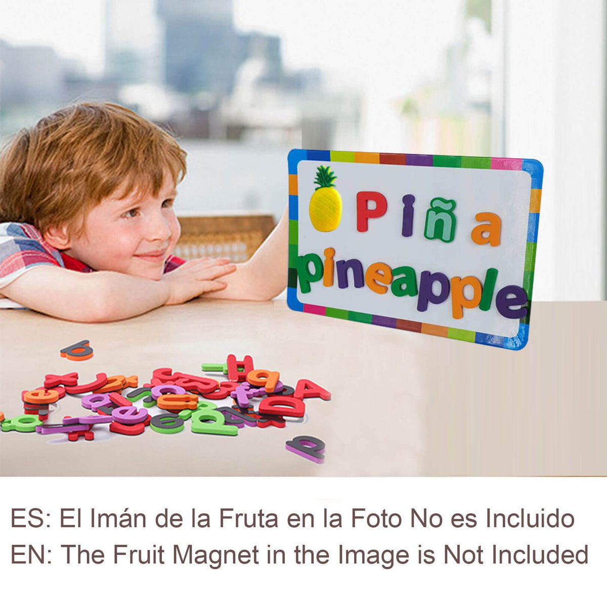 ShenVenga orange lowercase magnets for color coded word building
