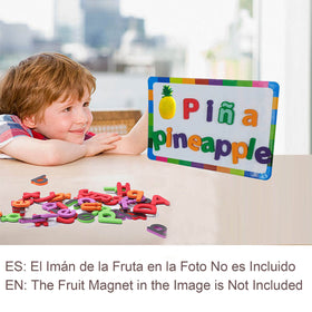 ShenVenga orange lowercase magnets for color coded word building