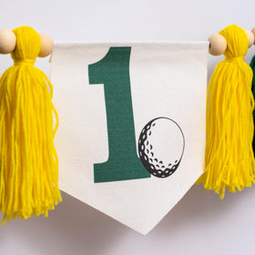 Sherkarmiu golf first birthday decor complete set for a coordinated celebration.