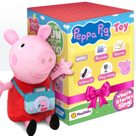 Shifu PlayShifu Peppa Pig plush with speaker for interactive storytelling.