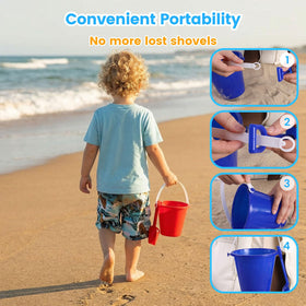 Shindel vibrant beach toy colors, easy to spot during group play.