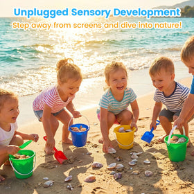 Shindel sand play indoors and outdoors supports STEM-inspired exploration and snow forts.