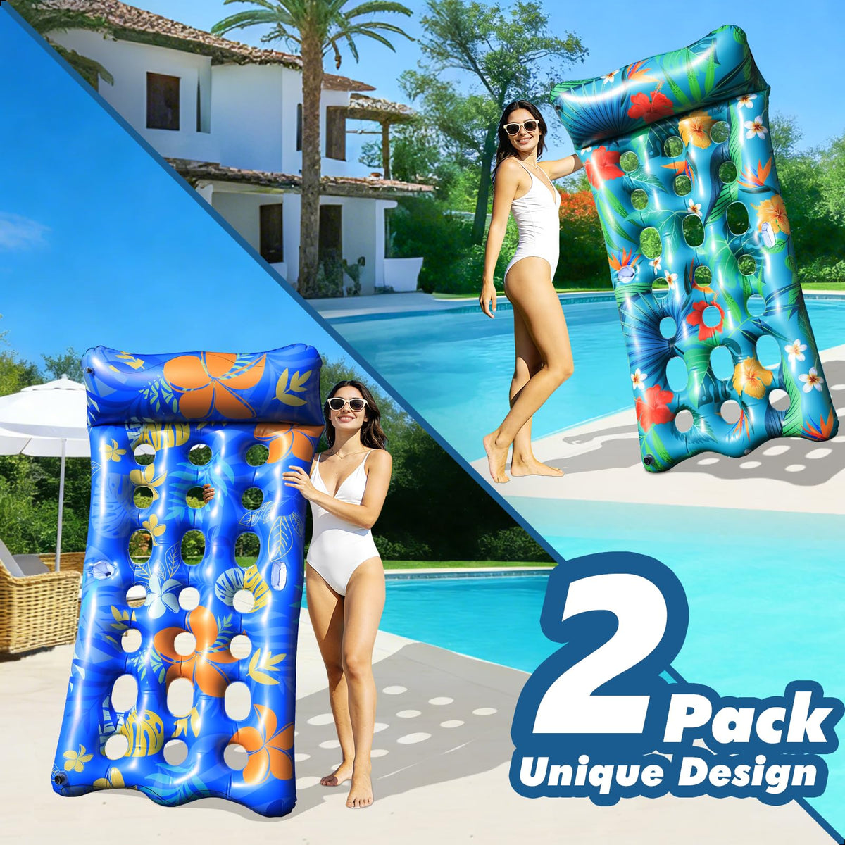 Oversized 72x35 inch Shinepool float offering ample lounging space