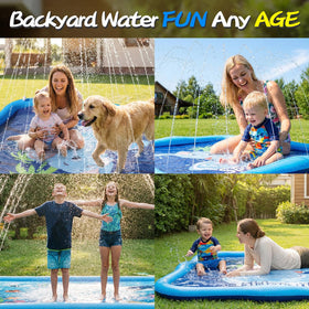 Shinepool 85 inch square splash pad offers wide play area
