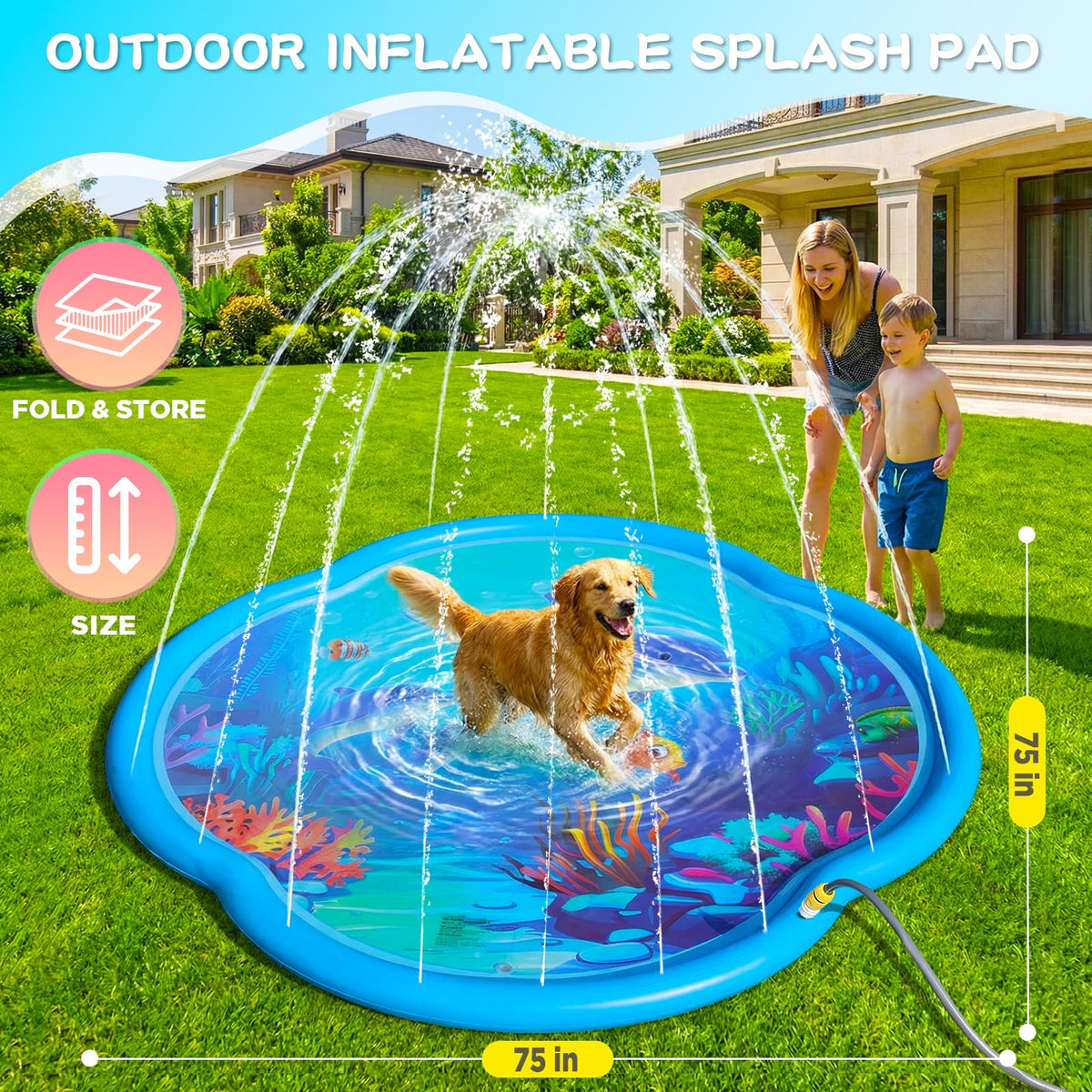 Shinepool indoor-outdoor use as soft play mat.