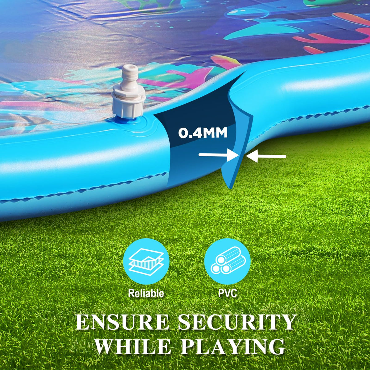 Shinepool reinforced fabric detail on 0.4mm material for daily use.