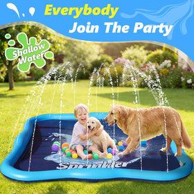 Shinepool splash pad water spray fountain cools kids outdoors