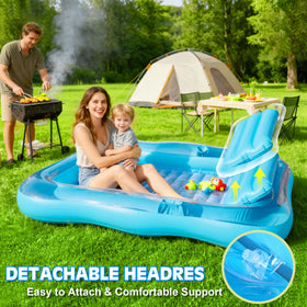 Shinepool tanning lounger with drink and phone holders for hands-free relaxation.