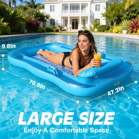 Shinepool tanning lounger UV-resistant 0.4mm PVC frame for durability.