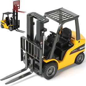 SHINESIGNAL Liftable Forklift Toy all-metal body for durable play and display.